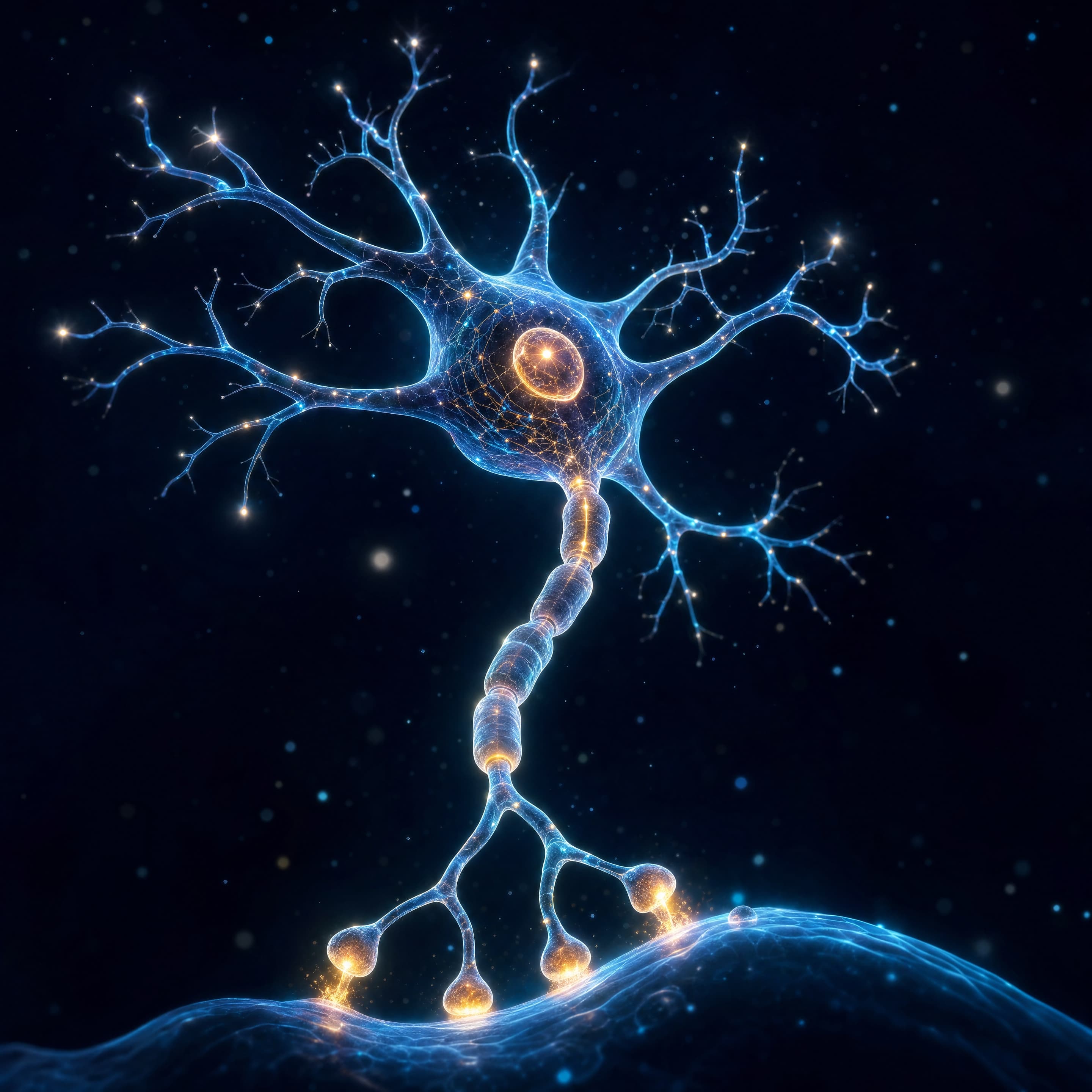 Ilustración educativa: La neurona
