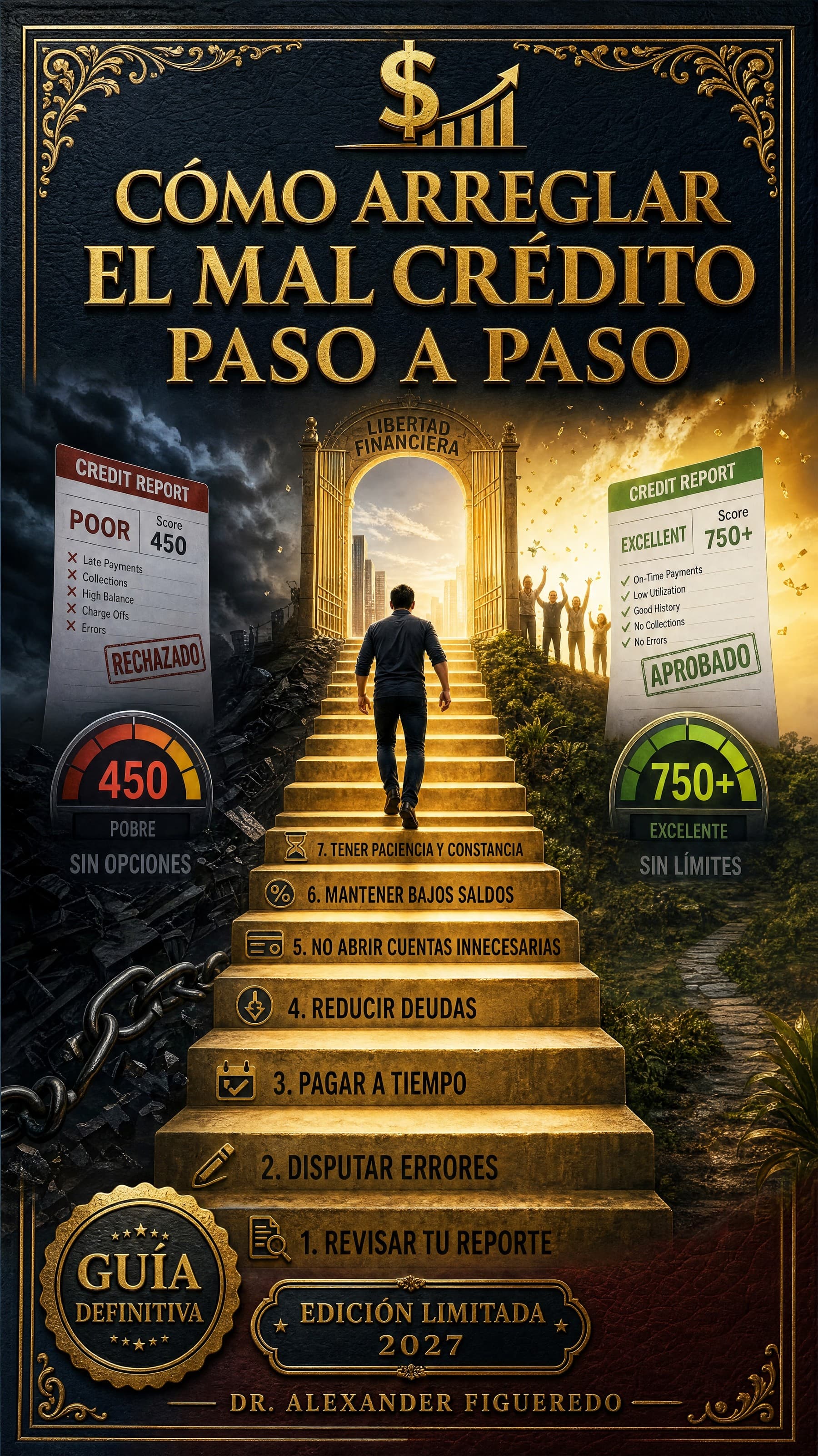 Portada: Cómo Arreglar el Mal Crédito Paso a Paso