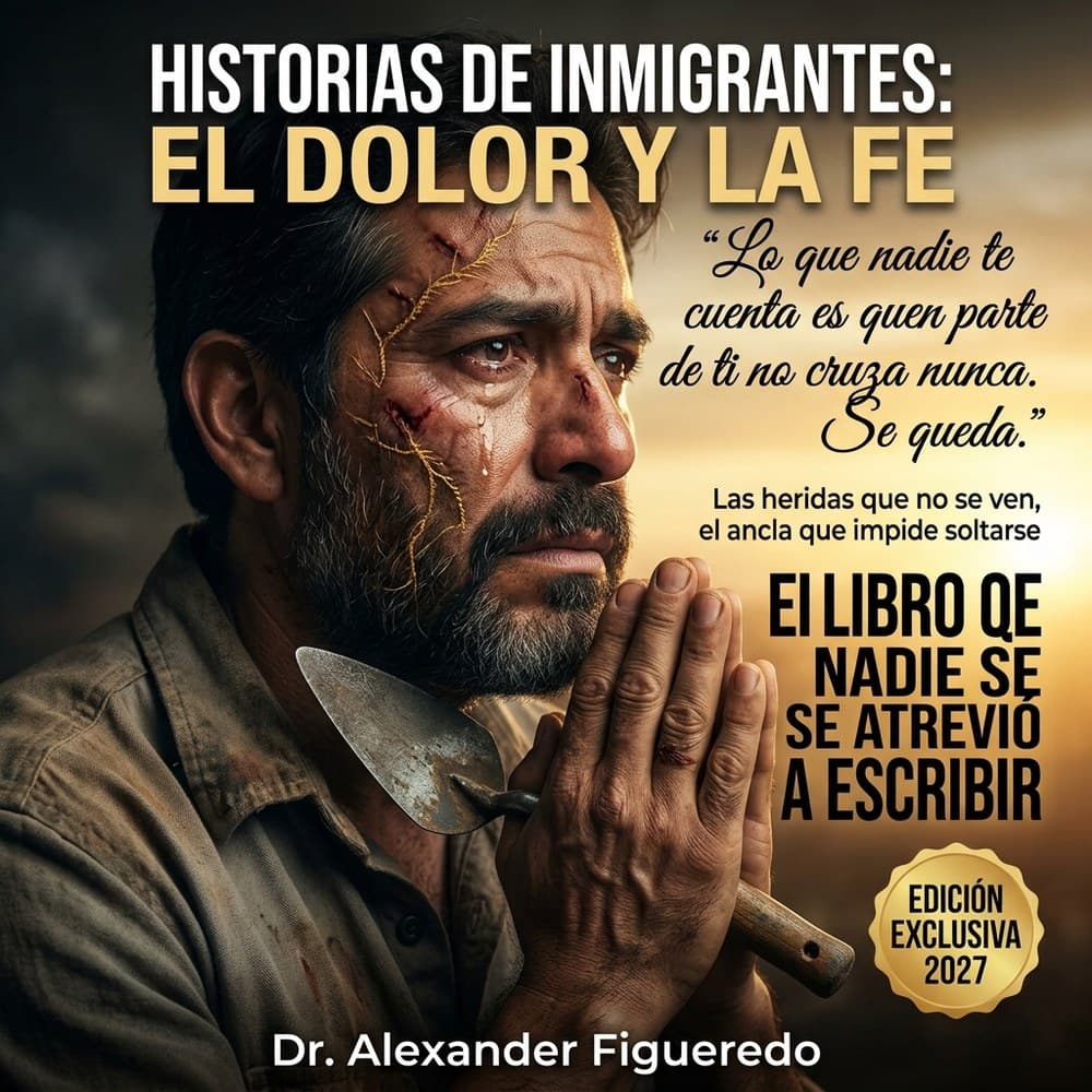 Portada: Folleto: Del Dolor a la Fe — Relatos del Inmigrante