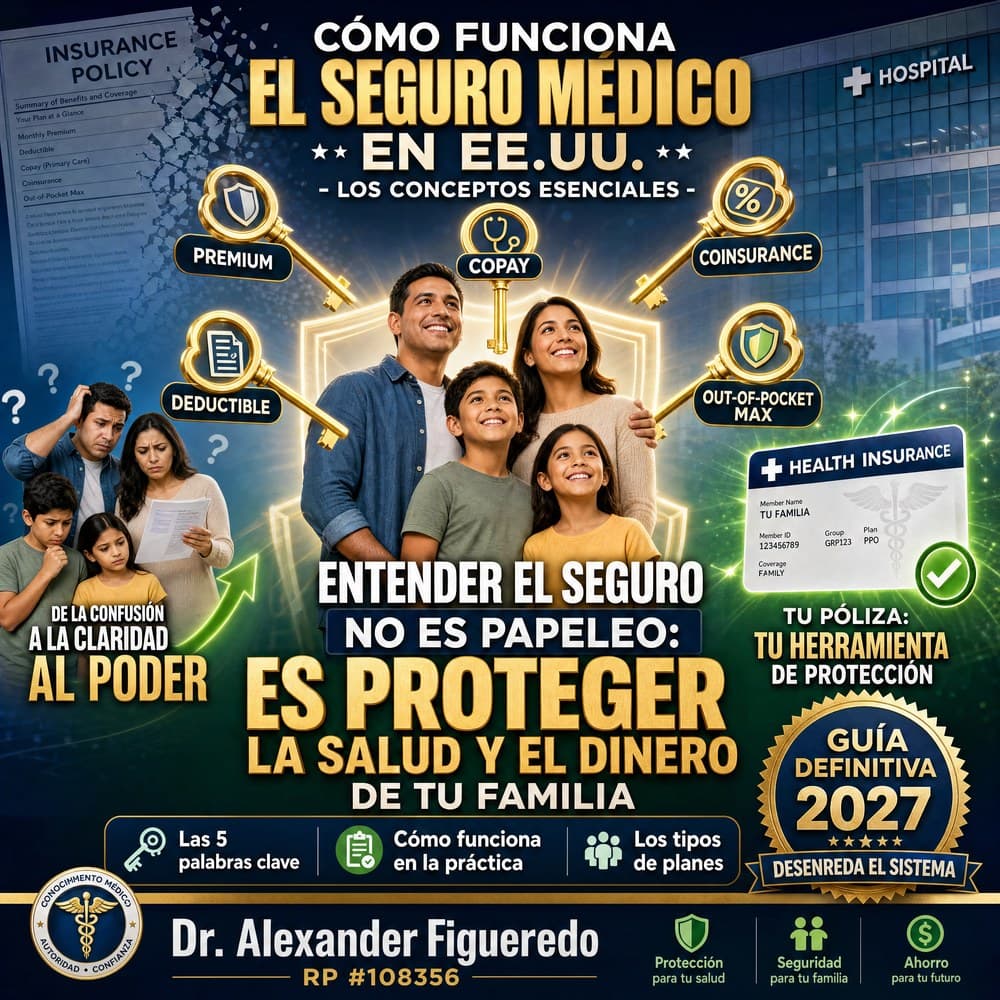 Portada: Folleto: Prima, Deducible, Copago y Coaseguro — Explicado Fácil