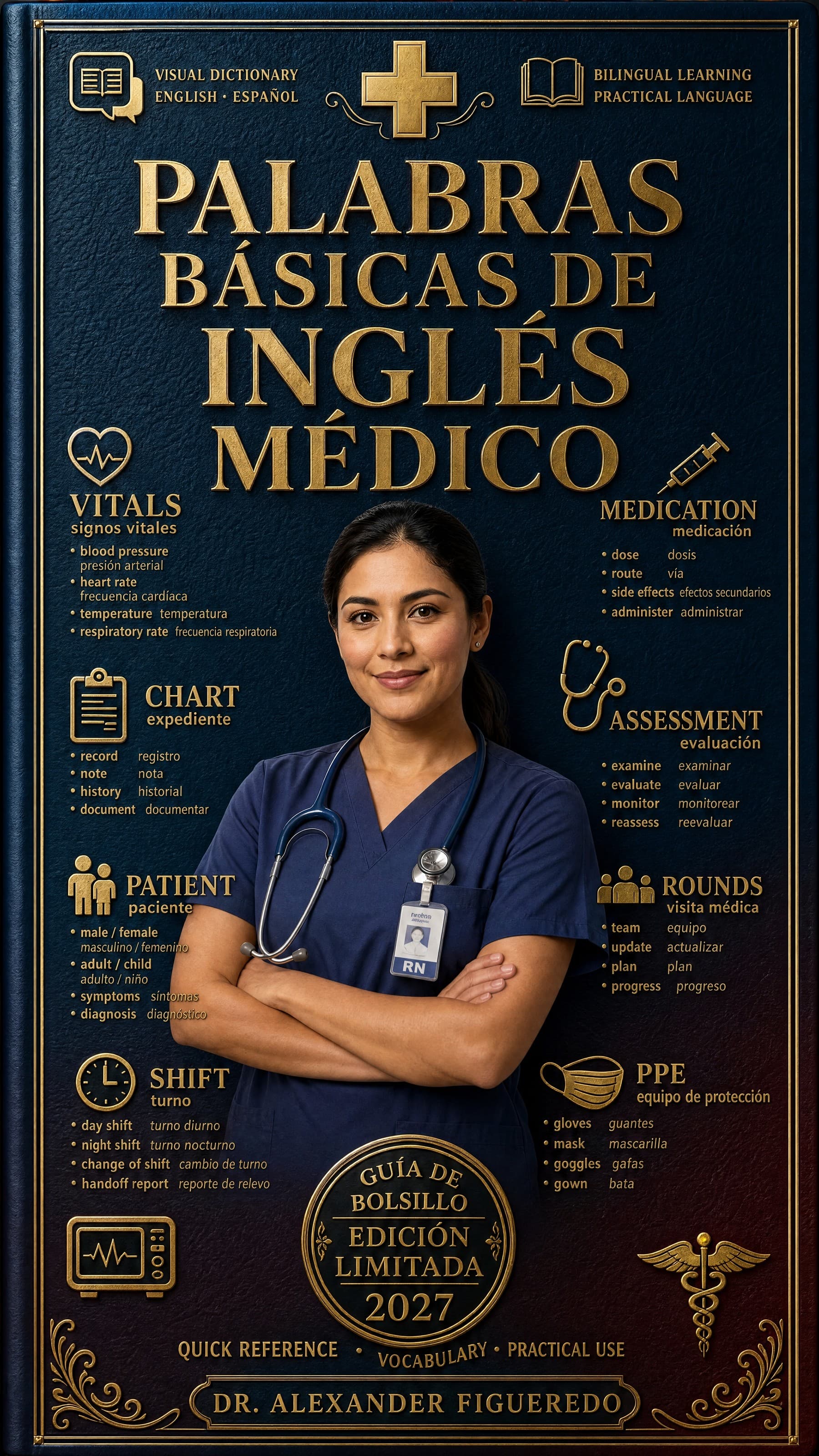 Portada: Palabras Básicas de Inglés Médico