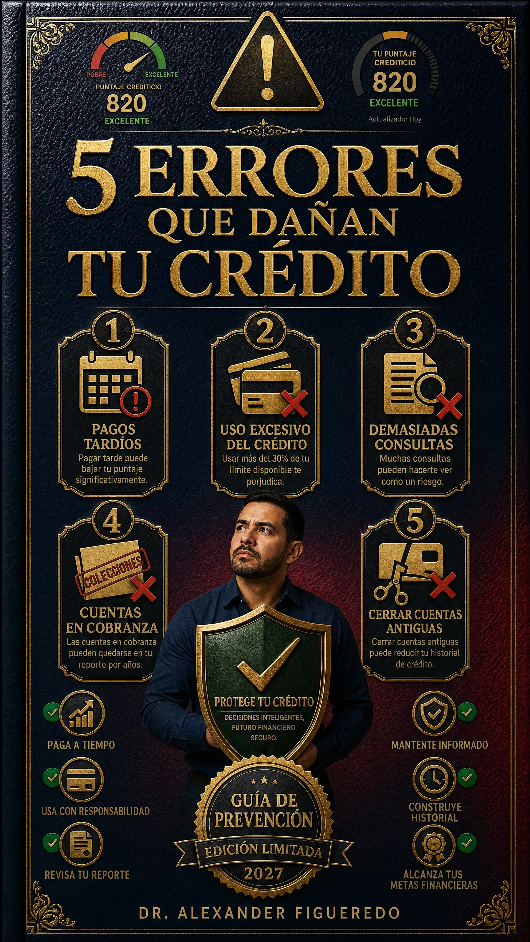 Portada del libro: 5 Errores que Dañan tu Crédito